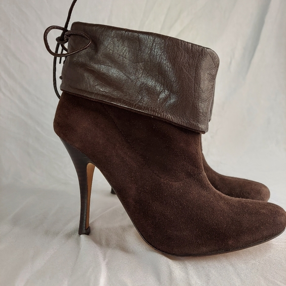 Dolce Vita Brown Suede Leather Heeled Boots - Picture 3 of 15
